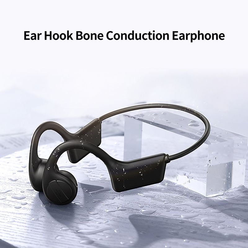 Słuchawki kompatybilne z Bluetooth Zaczep na ucho Przewodnictwo kostne Uniwersalne sportowe słuchawki bezprzewodowe stereo do biegania_voghion.com