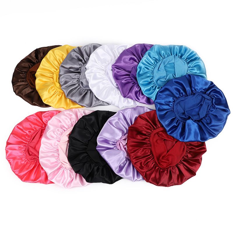 Alle Spiel hochelastische Haarpflege Hut Entbindung Hut Stirnband Schönheit Kappe Duschhaube weibliche Pflege Satin Schlafmütze_voghion.com