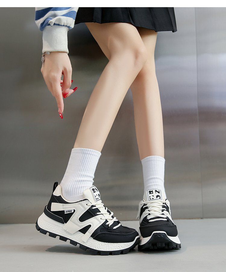 Spring style Forrest Gump for women 2024 new thick soled breathable small white versatile casual sports shoes_voghion.com