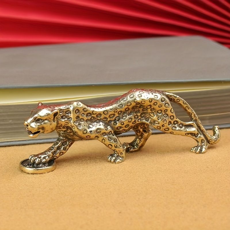 1 Stück Vintage Messing Metall Leopard Ornament,Dekoratives Schreibtisch Accessoire,Büro Schreibtisch Dekor,Wohndekoration,Geld Leopard_voghion.com