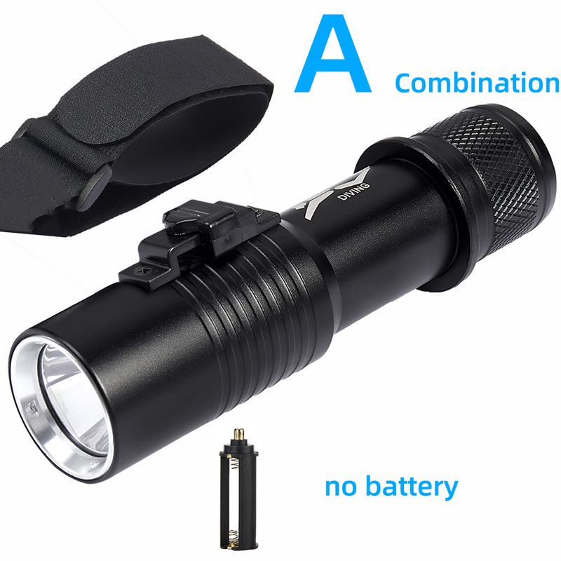 LED Magnetic Control Hand Push Wasserdichte Taschenlampe Wiederaufladbare Outdoor Notfall Aluminium Legierung Tauchen Taschenlampe_voghion.com