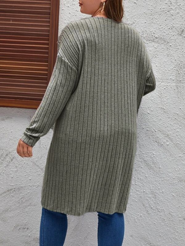 Spring And Autumn European And American New Large Size Casual Long Sleeved Cardigan Sweater Jacket Womenv_voghion.com