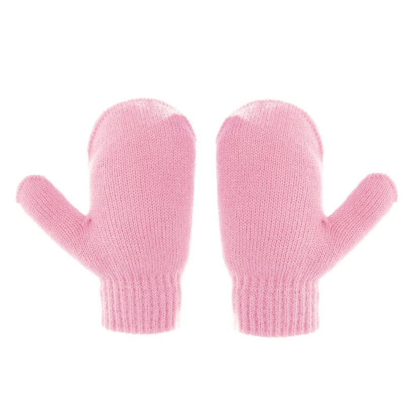 Baby clothing wool monochrome twist warm children's hat scarf gloves two or three sets_voghion.com