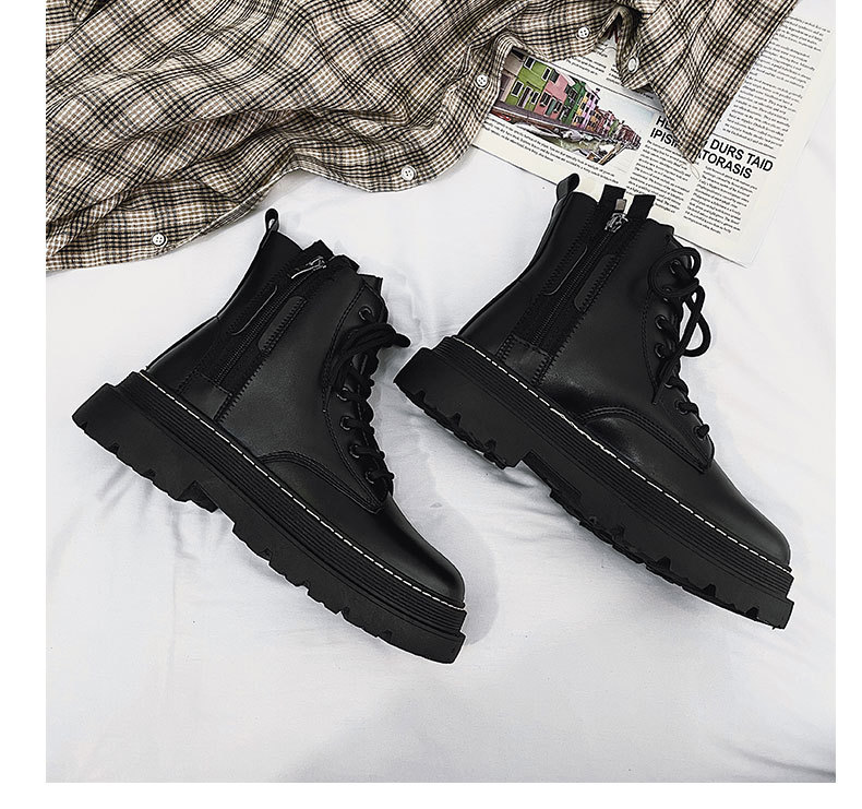 Scarpe da uomo, stivali Martin, stivali da motociclista in stile britannico, stivali alti in pelle, stivali alla moda per l'autunno e l'inverno, stivali da lavoro di grandi dimensioni_voghion.com