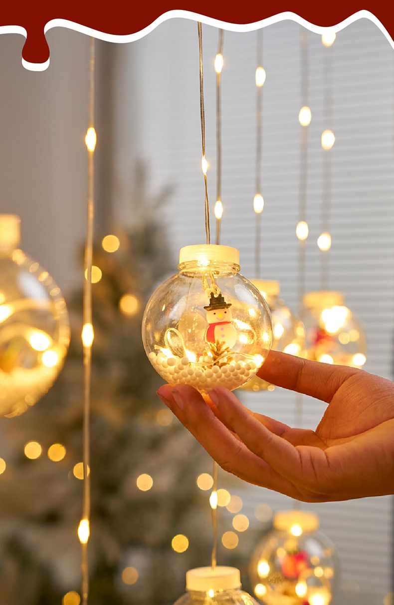 110/150 LED Copper Wire Fairy Lights With Snowman/Tree/Santa Designs - Warm White & Multi-Color Christmas Decor For Windows_voghion.com