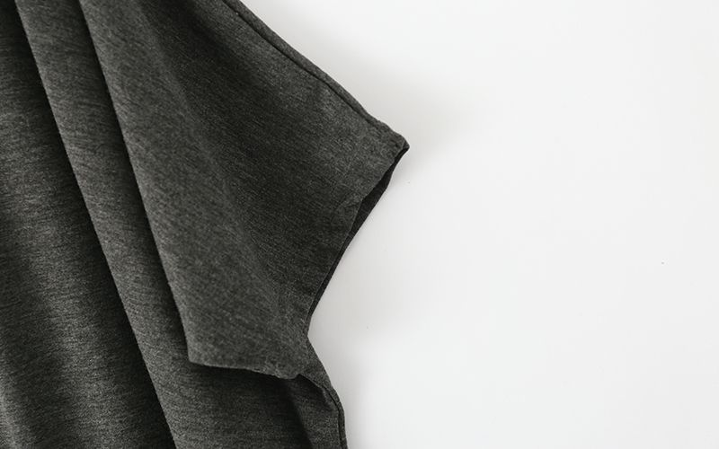 Vente chaude manches chauve-souris irrégulières été modal t-shirt col rond t-shirts décontractés amples grande taille t-shirts de base_voghion.com
