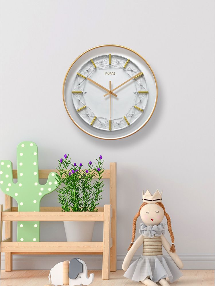 Eupula 7048 Nordic Fashion Light Luxury Living Room Creative Wall Watch Silent Quartz Home Clock_voghion.com