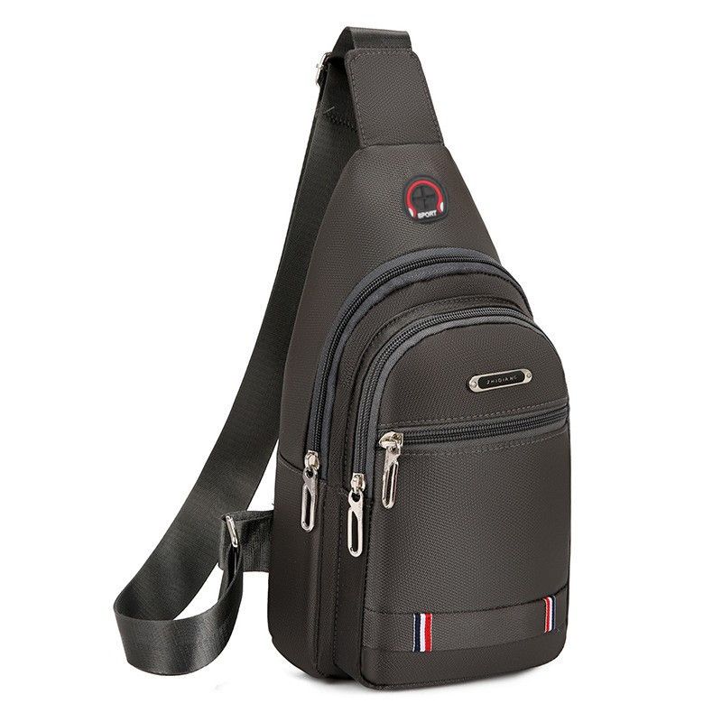 Sac à dos de poitrine pour homme, imperméable et résistant à l'usure, en tissu Oxford, à bandoulière simple, petit, trois couches, grand format, 2025_voghion.com