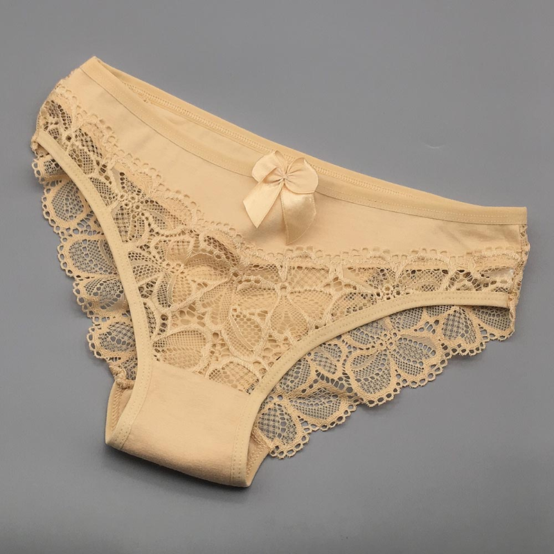 3 Pcs / Lot New Arrival 2022 Sexy Underwear Cotton Lace Transparent Panties M L XL 9358_voghion.com