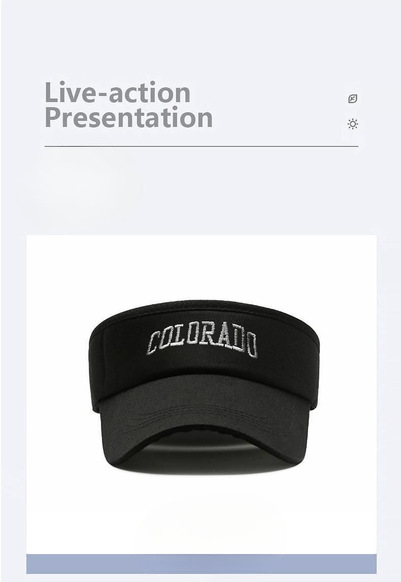 Hochwertiger Sommer-Sonnenschutz-Entenschnabelhut mit offenem Oberteil für Damen, Internet-Promi, Sport-Sonnenhut mit Gesichtsschutz ohne Oberteil_voghion.com