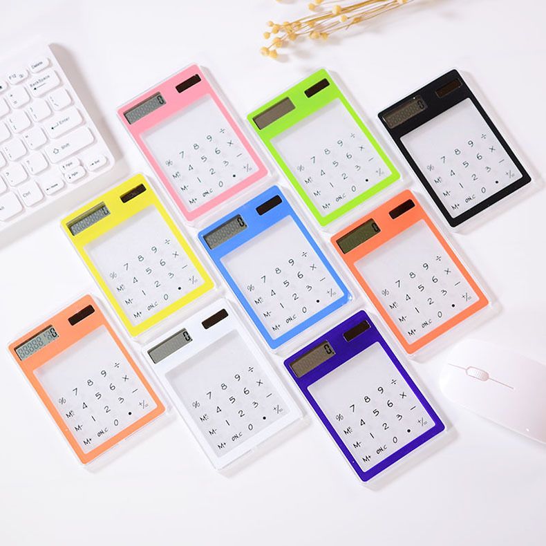 Transparent Calculator, Solar Touch Screen, Mini Creative Calculator, Student Office_voghion.com