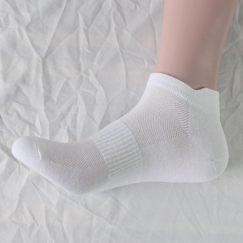 Chaussettes de sport grande taille pour hommes, chaussettes bateau en maille fine, chaussettes pour hommes grande longueur, chaussettes en coton_voghion.com