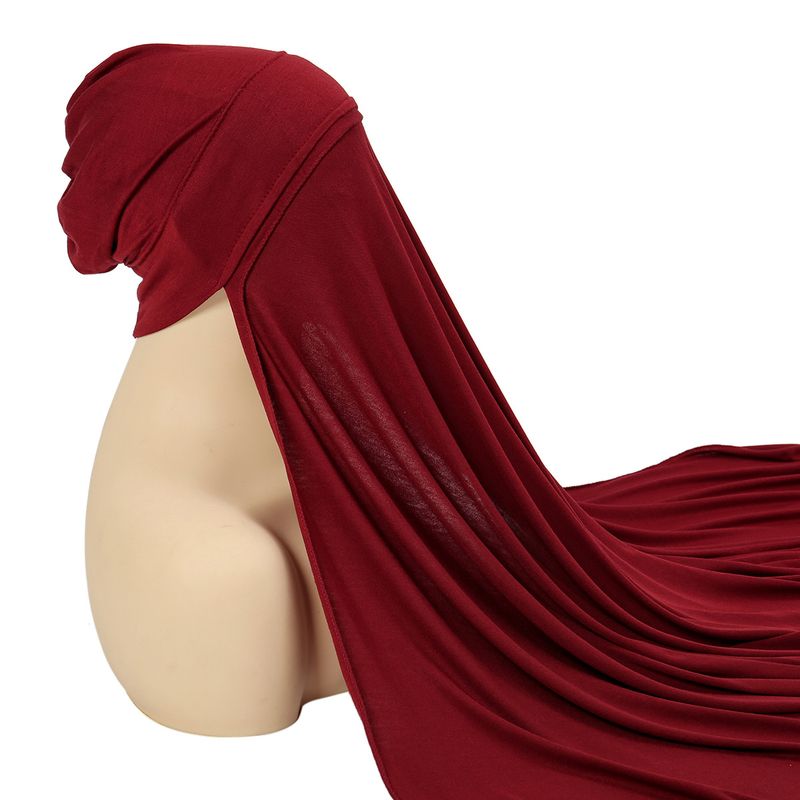 Nuovo set di cappelli pieghettati con turbante in chiffon, cappello con fondo pieghettato turbante in cotone mercerizzato monocolore_voghion.com