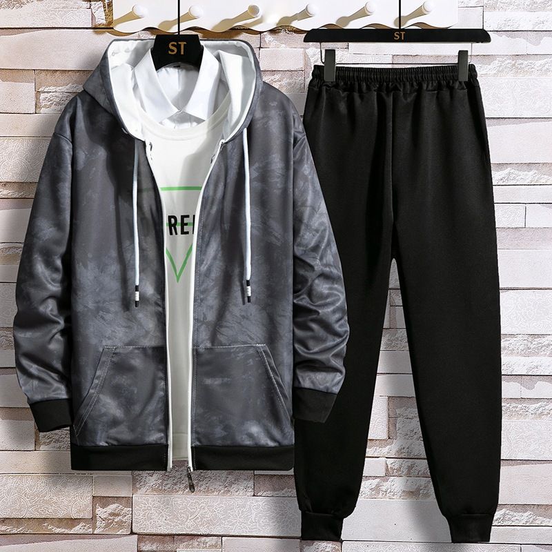 Îmbrăcăminte bărbătească leneșă cu mânecă lungă, literară și la modă, costum de temperament la modă, pulover popular, pantaloni_voghion.com