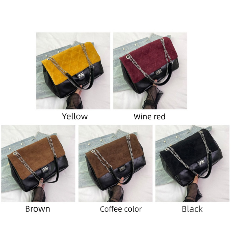 Borsa a tracolla di alta qualità per pendolari, con catena trapuntata in nylon, di grande capacità, per donne, 2025_voghion.com