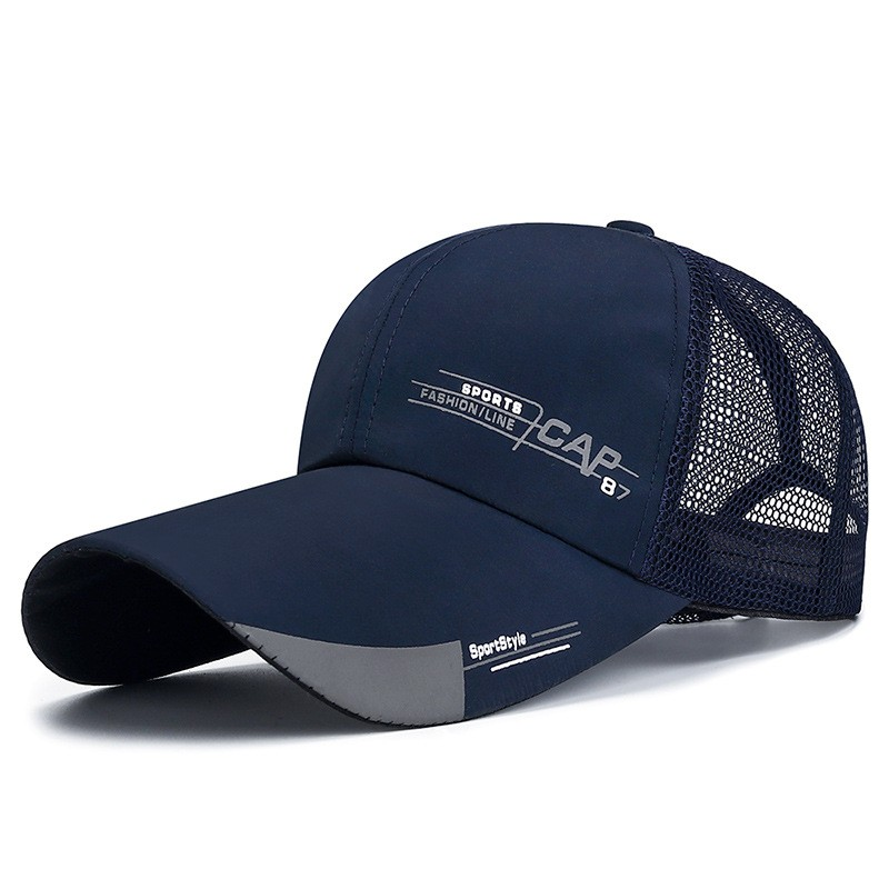 Berretto da baseball con visiera parasole a tesa estesa traspirante in mesh estivo Cappello da sole per uomo e donna Protezione solare esterna Cappello a becco d'anatra Cappello a tesa larga_voghion.com