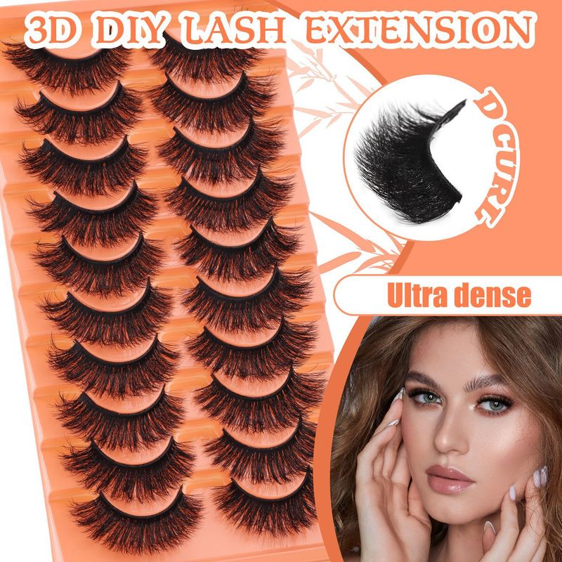 European And American Hot-Selling 10 Pairs Dense Fluffy False Realistic Multi-Layer Natural Long Curly Eyelashes_voghion.com