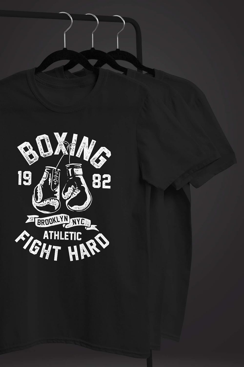 Camiseta masculina boxe luta dura Brooklyn NYC design retrô esporte moda estilo de rua_voghion.com