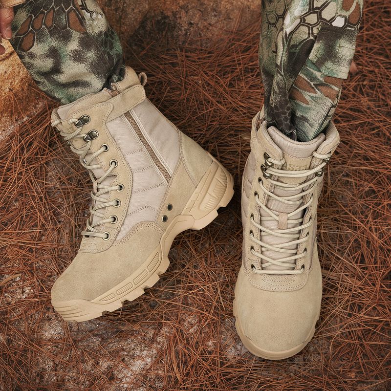 Combat Boots For Men, Outdoor Hiking And Mountaineering Boots For Men, Tactical Boots For Men, High Top Desert Boots For Men, Field Boots For Men_voghion.com