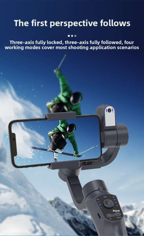 F10 PRO MAX Telefon ręczny Trójosiowy stabilizator Gimbal Anti Shake AI Śledzenie Internet Celebrity Live Vlog Artefakt_voghion.com