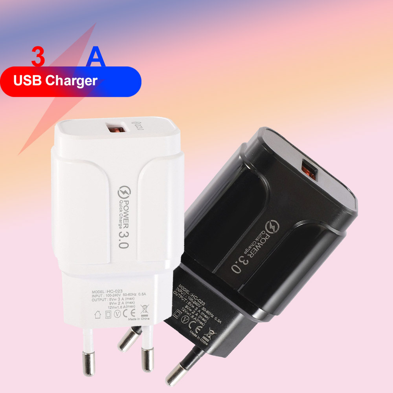 Single USB mobile phone fast European and American standard plug travel charger, wall charger_voghion.com