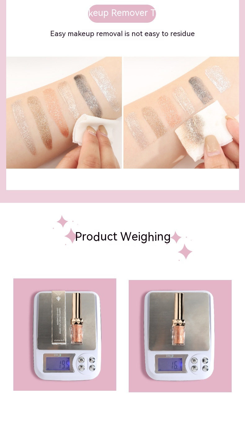 YANQINA Liquido lucido Perla Lucentezza Polvere Colore Trucco Ombretto monocromatico Cosmetici_voghion.com