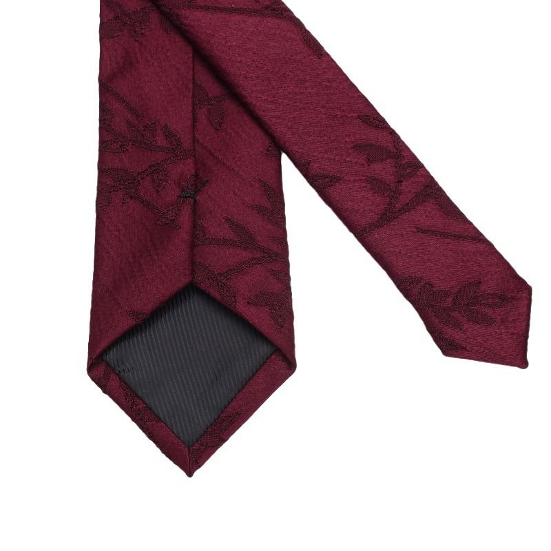 Ler Poliestere Business Suit Jacquard Rosso Serie 7cm Nuova Cravatta Produttore Disponibile all'ingrosso_voghion.com