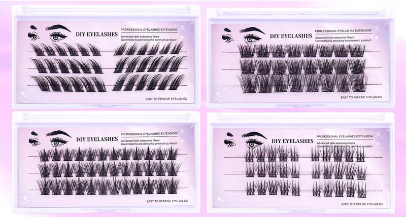 Beauty Health Oblique Flying Hot False Eyelashes Thick Diy Eye Lashes Segmented Single-Cluster Grafting False Eyelashes_voghion.com