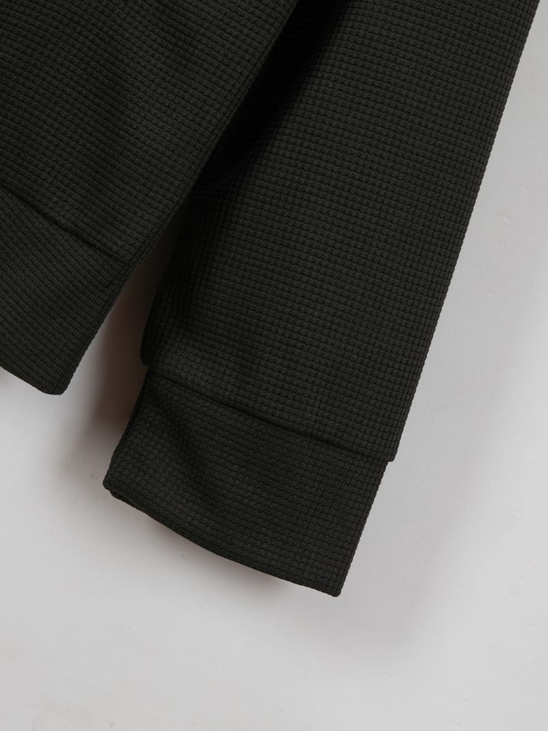 Herren-Waffelstrickjacke mit Reißverschluss – Freizeitmantel aus Polyester im Colorblock-Design (atmungsaktiv, knitterfrei, Design mit mehreren Taschen für den Stadtverkehr)_voghion.com