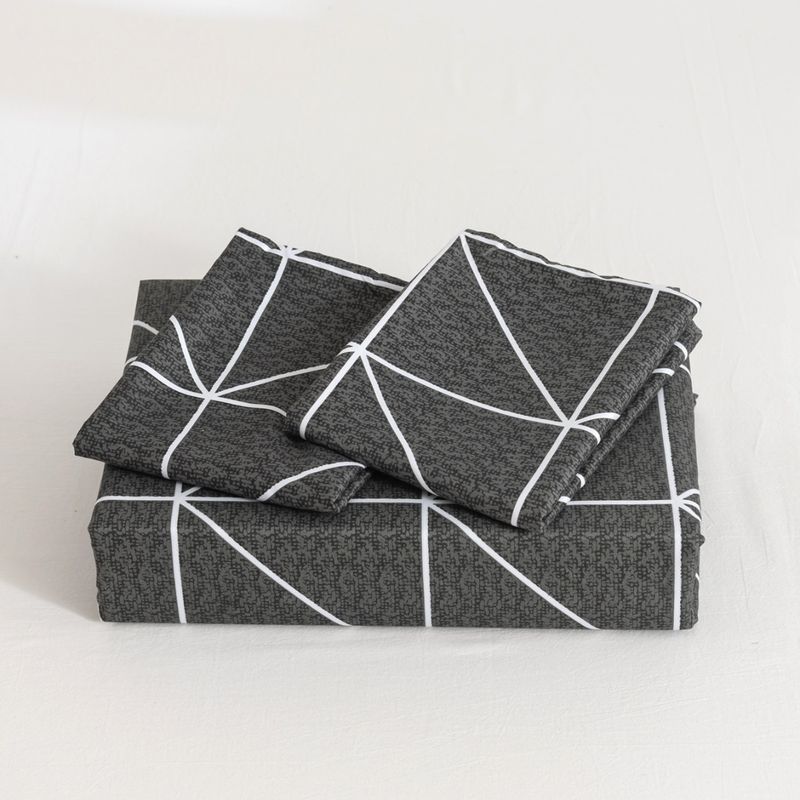 Heimtextilien-Bettwäsche, matt bedruckt, minimalistischer Stil, dreiteiliges Bettbezug-Set_voghion.com