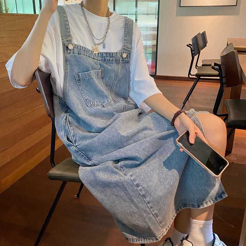 Denim Camisole Women With A Sense Of Design Niche Temperament. Slim Strap Skirt For Spring And Summer, Loose Fit,_voghion.com