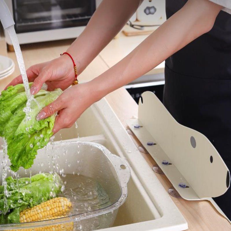 Ventosa per lavello da cucina, deflettore fisso per lavaggio piatti, deflettore per spruzzi d'acqua sul controsoffitto della piscina_voghion.com
