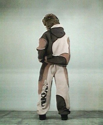 Streetstyle heren dames patchwork kleurcontrast hoodie met rits en open draadontwerp, loszittende jas en_voghion.com