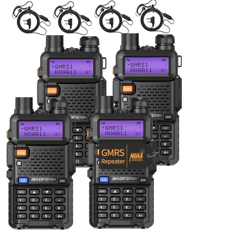 Lepszej jakości interkom Baofeng UV-5R GMRS Walkie Talkie Dwuzakresowy VHF UHF Daleki zasięg Wysoka moc NOAA Akumulator UV5R UV 5R_voghion.com