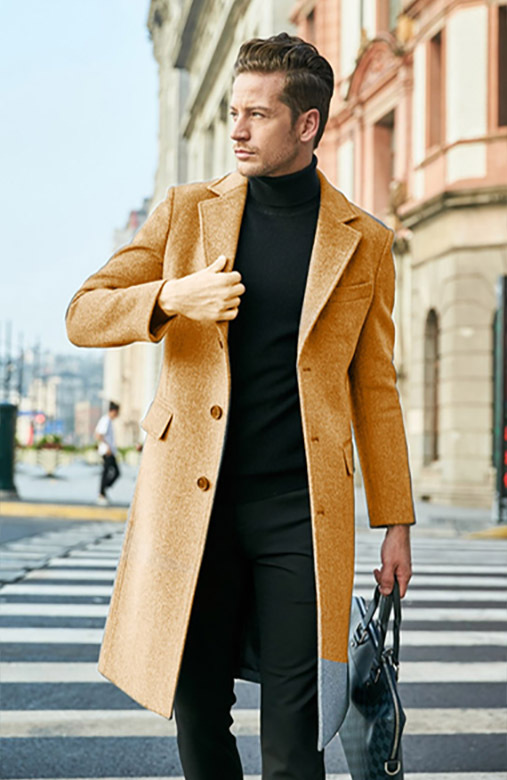 2025 Autumn And Winter Fashion Trench Coat Men, British Men's Long-sleeved Woolen Coat Autumn And Winter Woolen Coat Trend_voghion.com