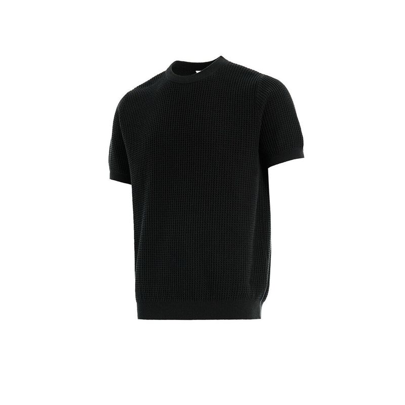 Herrenbekleidung Herren Retro Waffelstruktur Schulter Fitness Gestricktes Kurzarm-T-Shirt Casual_voghion.com