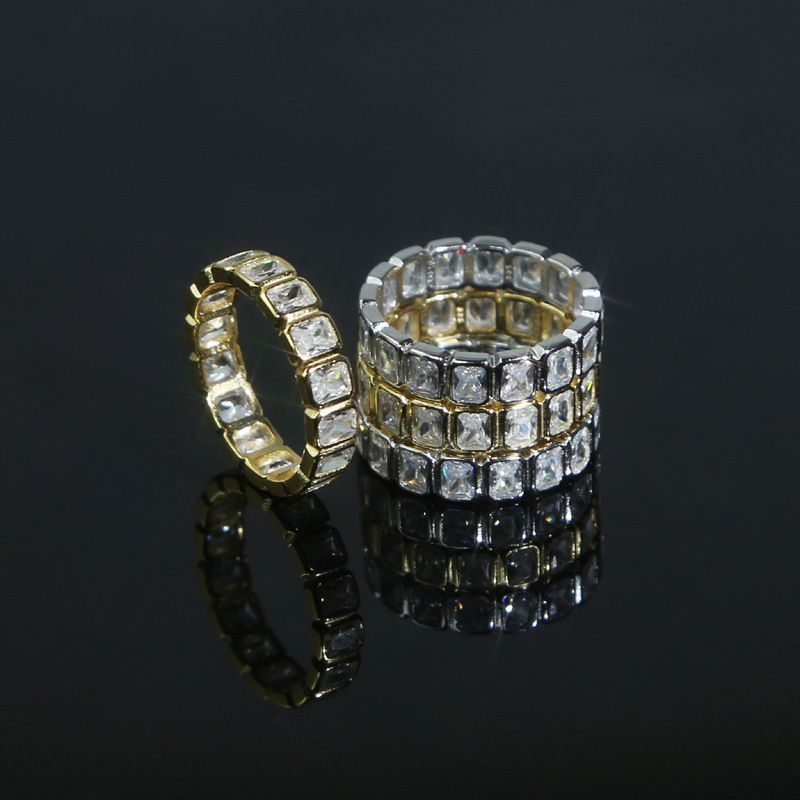 Anello alla moda in argento con zircone, tendenza per uomini e donne, anello hip hop_voghion.com