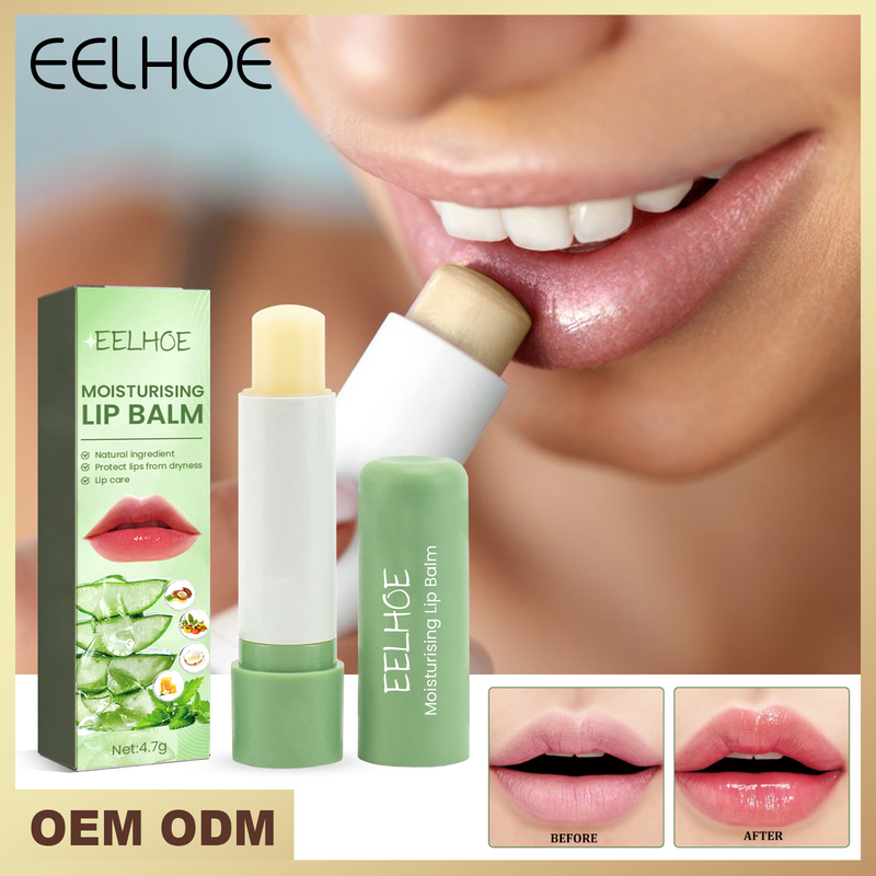 Farbloser, feuchtigkeitsspendender Aloe-Lippenstift, risshemmend, hautbildend, Linien aufhellend, Lippenpflege-Lippenstift_voghion.com