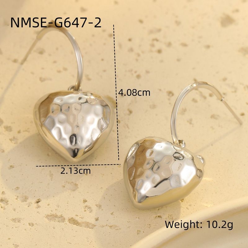 New Glossy Hollow Stainless Steel Earrings Ball Love Pendant Retro High End Titanium Steel Earrings_voghion.com