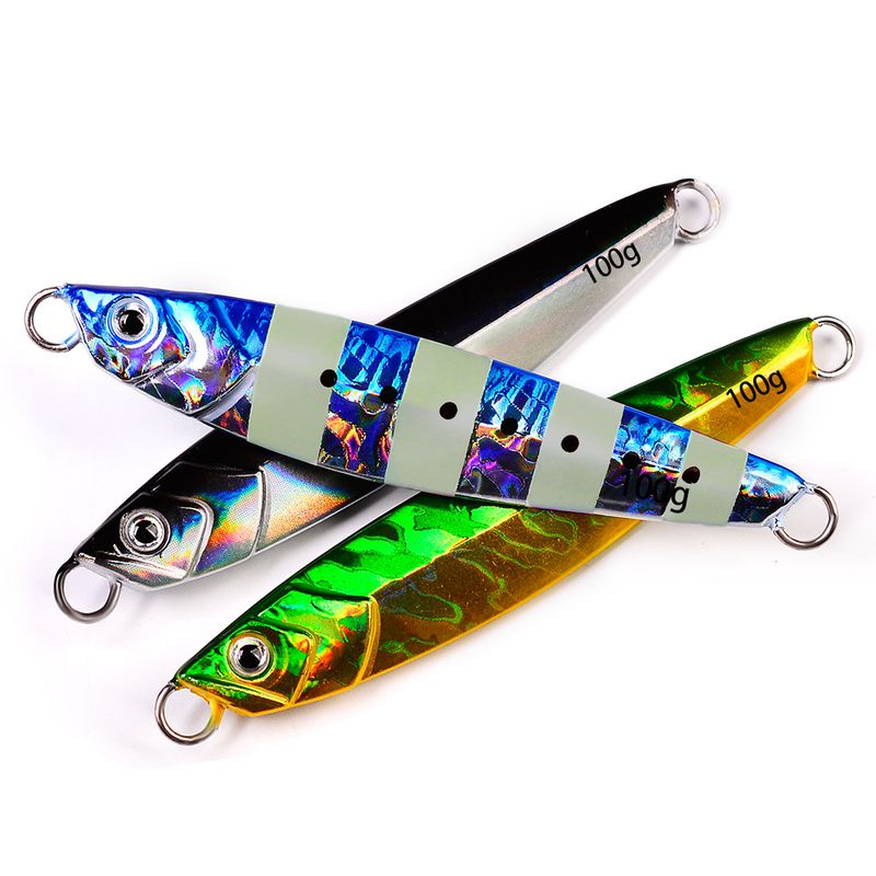 Luminous Lead Fish Sinking Long Casting Metal Lure Jig Bionic Bait Sea Iron Plate Fishing Gear_voghion.com