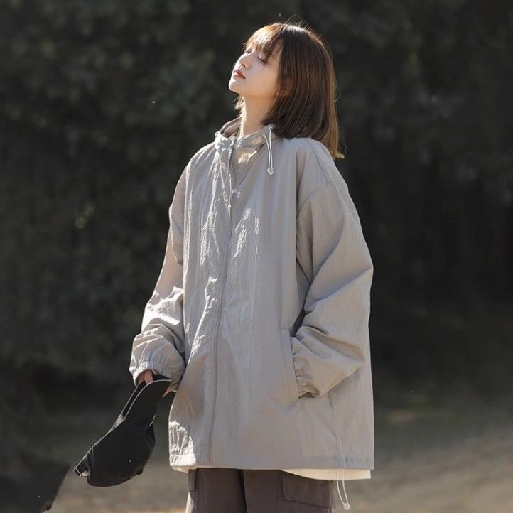 Giacca leggera con cappuccio in seta di ghiaccio per uomo, di qualità imbattibile, per l'estate 2025, resistente ai raggi UV e traspirante, con protezione solare._voghion.com