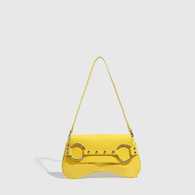 Borsa a tracolla da donna, alla moda, da spalla o da polso, in gelatina macaron, da ascella_voghion.com