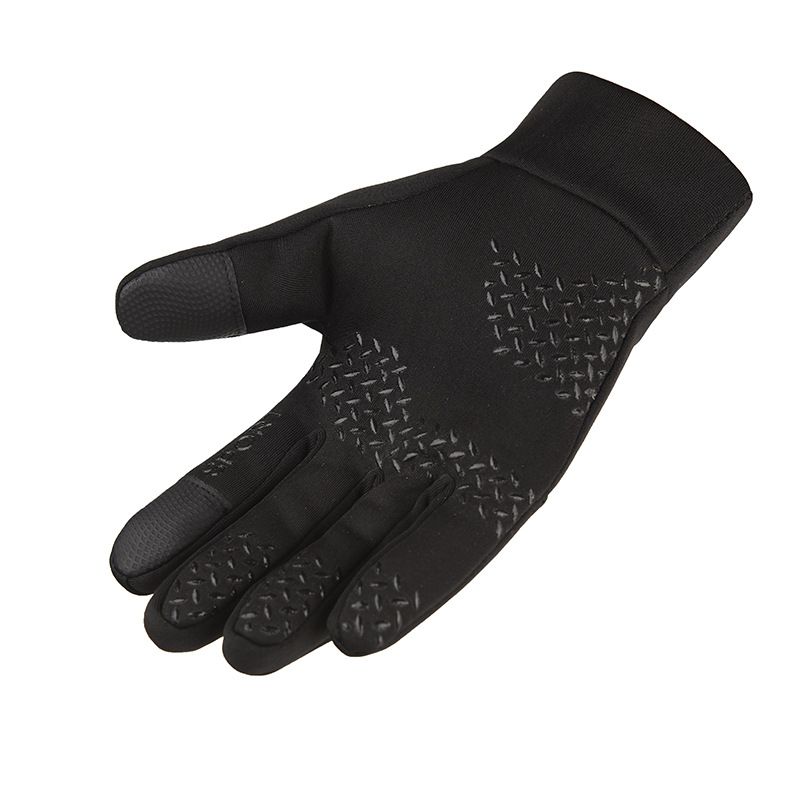 Cross-border Winter Cycling Men Full Finger Outdoor Warm Fleece Lined Windproof Waterproof Anti-slip Touchscreen Gloves_voghion.com