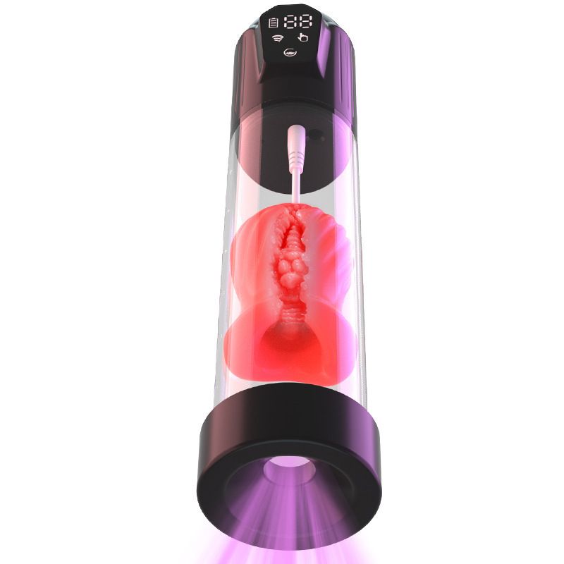 Negative Pressure Penis Pump Trainer Vibration Sucking Electric Mouth Aircraft Cup Male Masturbator Device_voghion.com