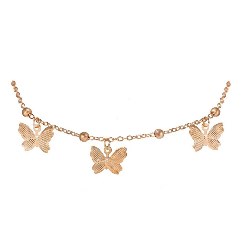 New Beach Foot Jewelry Butterfly Pendant Handmade Niche Anklet Bracelet Trend_voghion.com