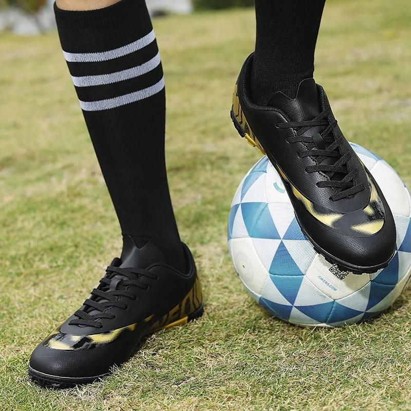 Benutzerdefinierte AG lange Spike benutzerdefinierte Fußballschuhe Top-Qualität Sport Fußballschuhe in voller Größe 32-47_voghion.com