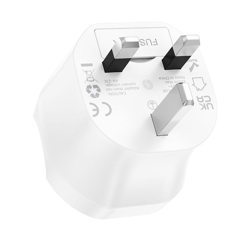 Adapter za polnilnik telefona Music Festival BAC6B iz Združenega kraljestva v EU vtičnico_voghion.com