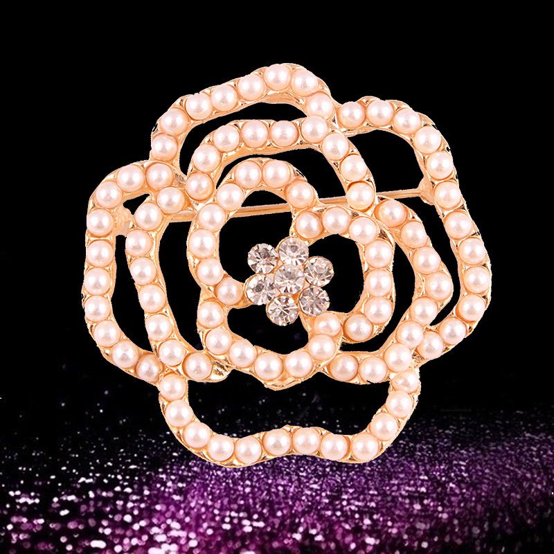 Koreaanse mode volledige parel pruimenbloesem broche broche sieraden borst accessoires_voghion.com