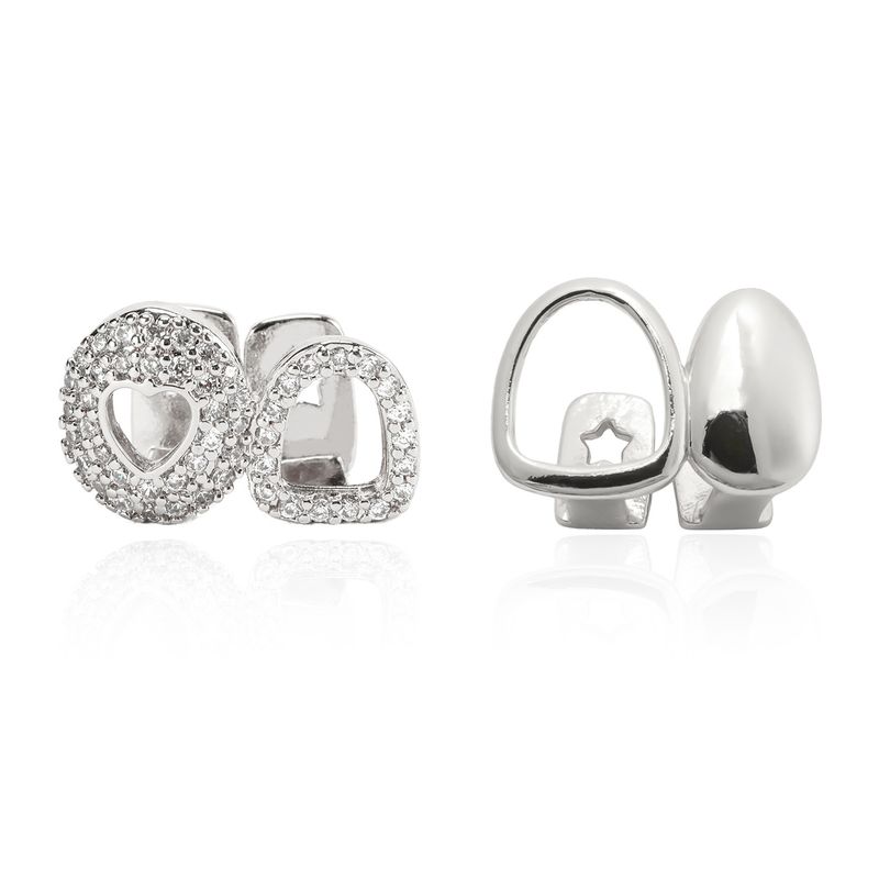 Apparecchio per denti a griglia, stile hip hop, a forma di cuore, ovale, a forma di diamante, decorazione per denti, personalità alla moda_voghion.com