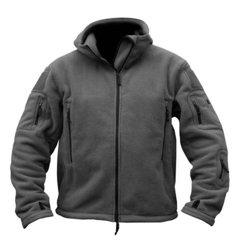 Giacca antivento con cappuccio, tinta unita, da uomo, in pile termico interno, antifreddo_voghion.com